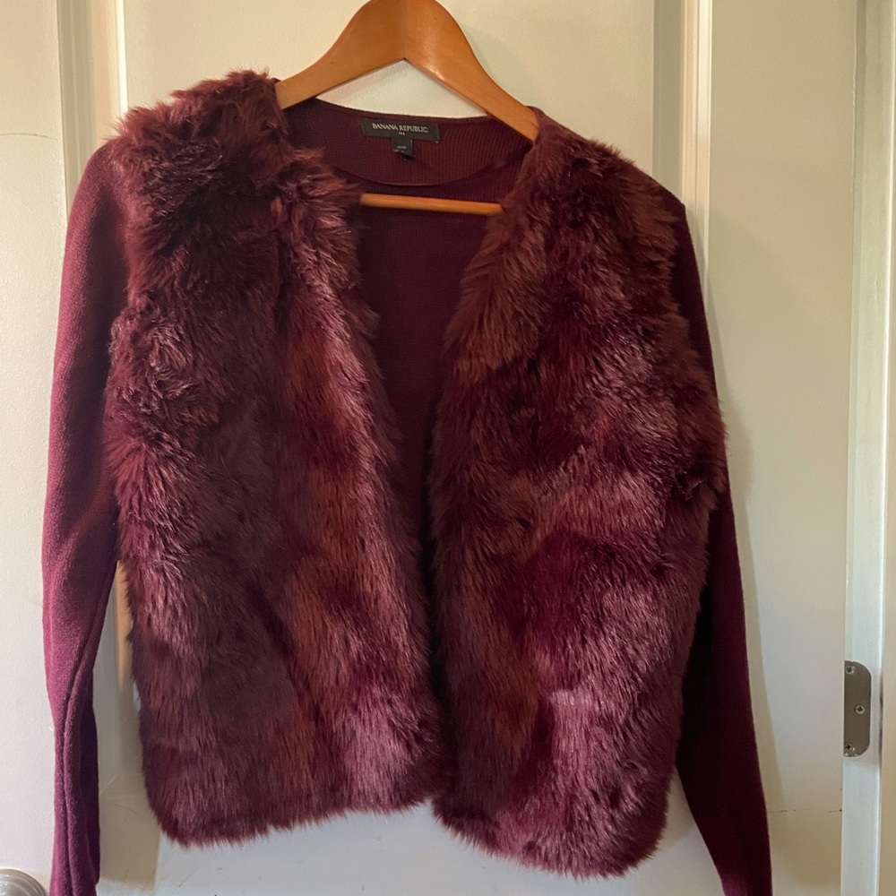 Banana Republic faux fur sweater